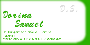 dorina samuel business card