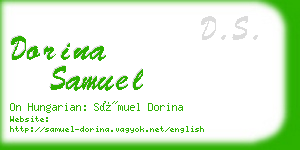 dorina samuel business card